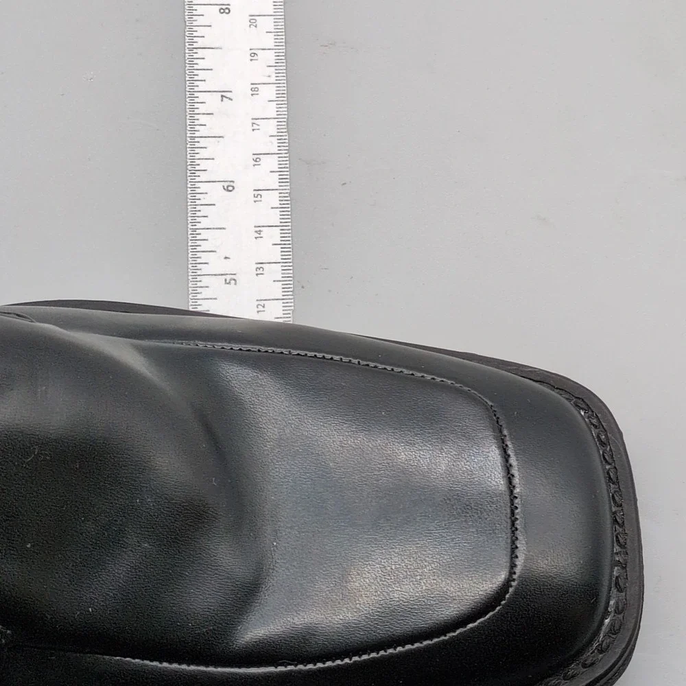 Borelli Shoes Mens Matthew Black 10 Leather Loafers Dress Stretch Slip On 321087